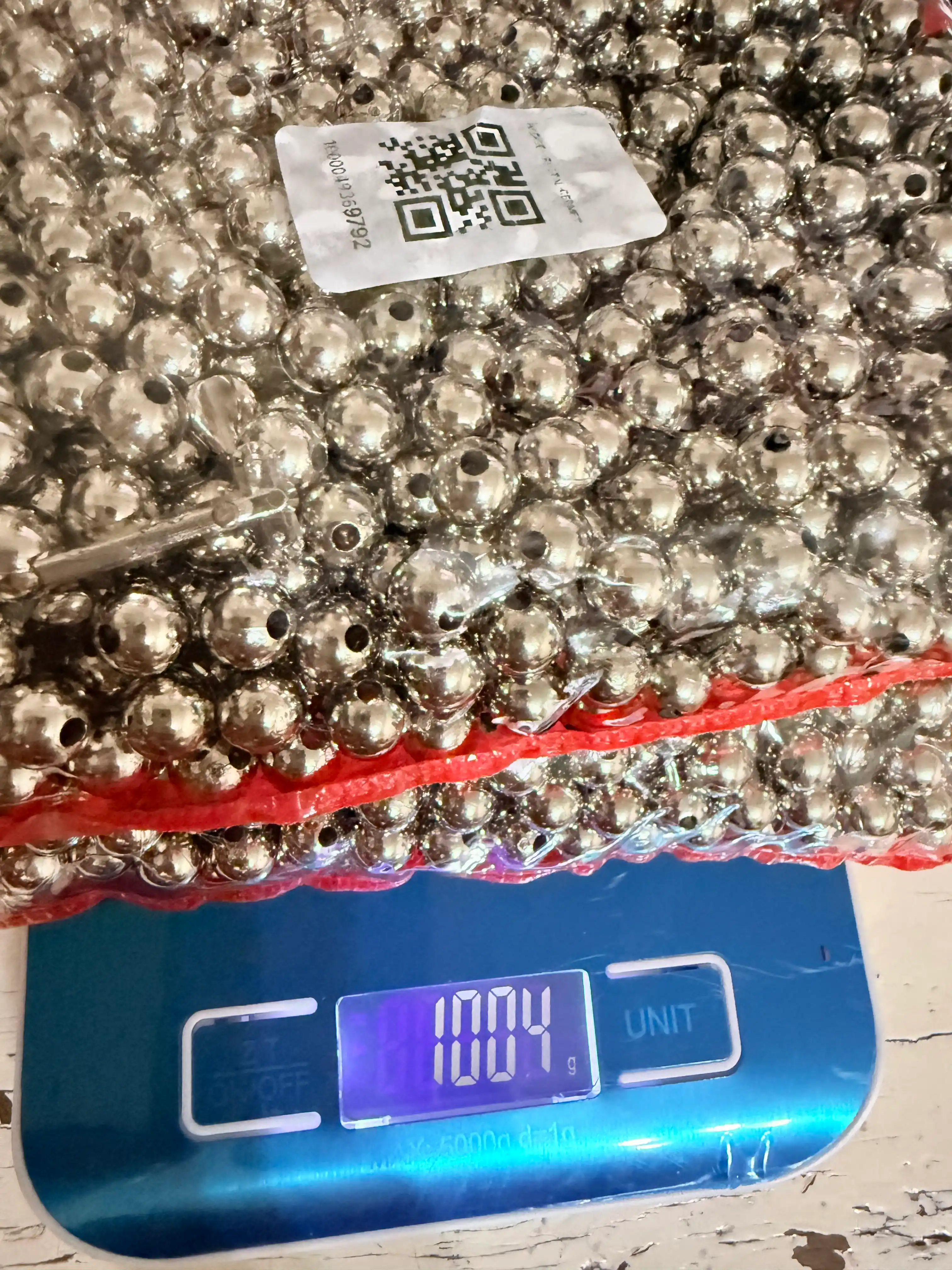 Sumka to'qish uchun xrustal munchoqlar, 10 mm, 500 g