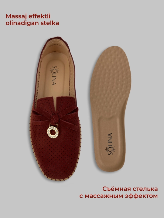 Ayollar uchun yoz - kuz mokasinlari, loferlar, tabiiy charm va zamsh, 36–41