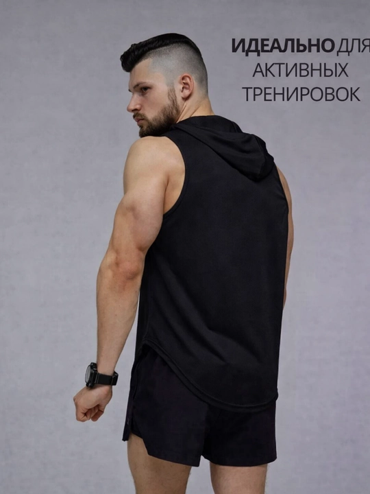 Sport maykasi,fitnes va zal uchun,kapyushon bilan