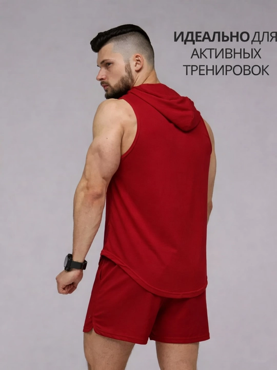 Sport maykasi,fitnes va zal uchun,kapyushon bilan