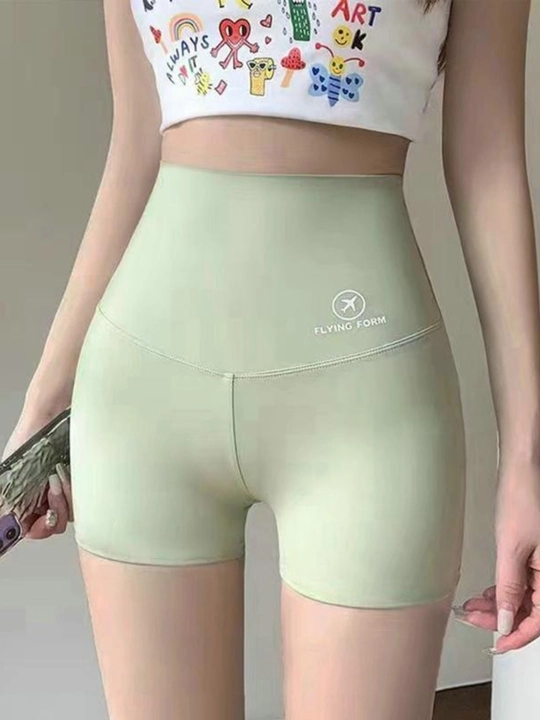Женские спортивные шорты с высокой талией – утягивающие бесшовные biker shorts - 