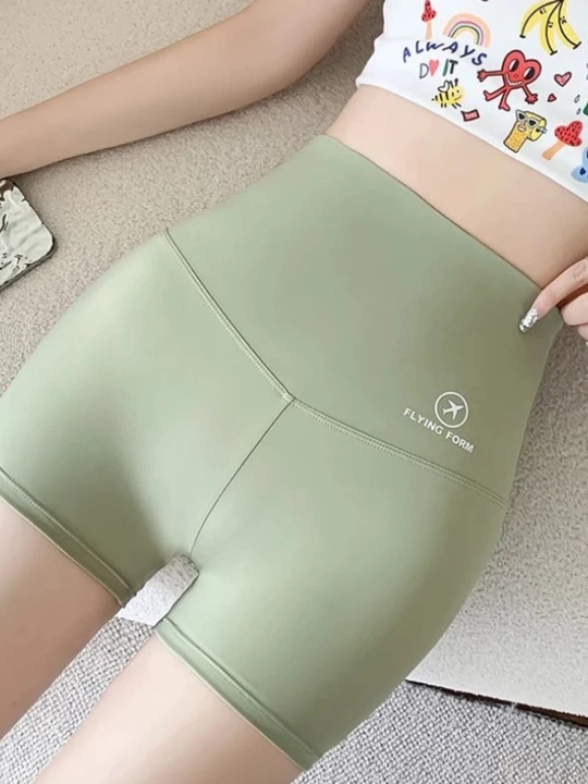 Ayollar uchun yuqori bel sport shortik – qomatni tortuvchi seamless biker short