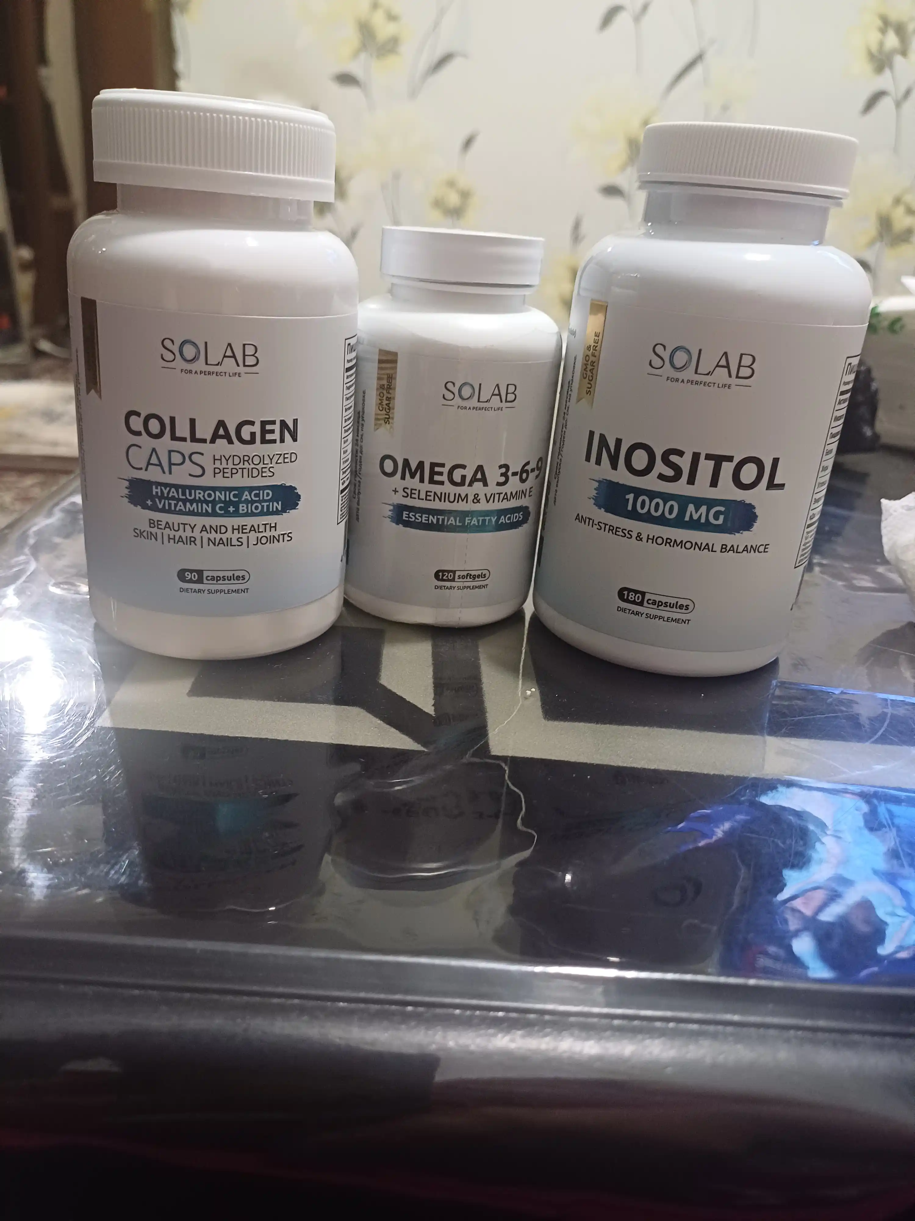 Omega 3-6-9, SOLAB, Selen va E vitamini bilan, 120 kapsula
