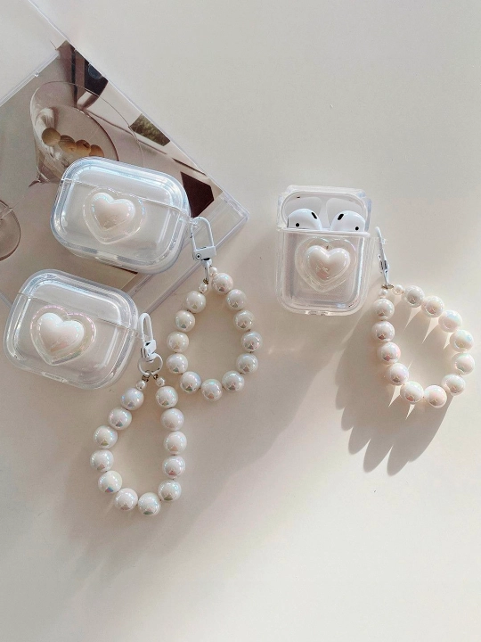 AirPods 1/2, Pro, 3, 4 simsiz quloqchinlar uchun g'ilof, yurak, winnie, stich nashri bilan