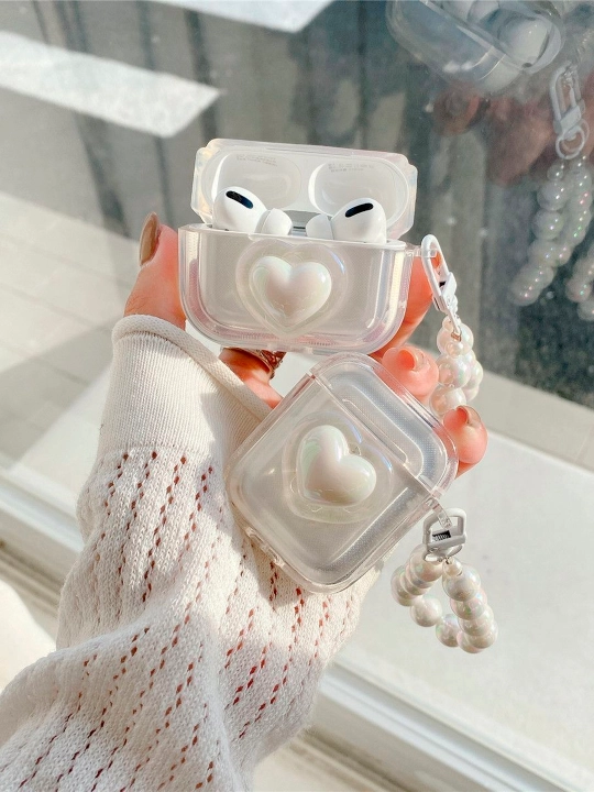 AirPods 1/2, Pro, 3, 4 simsiz quloqchinlar uchun g'ilof, yurak, winnie, stich nashri bilan - 
