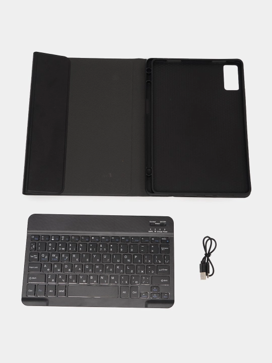 IPad planshetlari uchun Bluetooth klaviatura + g‘ilof + sichqoncha RU+EN
