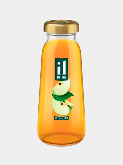IL PRIMO sharbati, Olmali, yashil olmalardan tayyorlangan, tiniqlashtirilgan,0,2 l, 2 dona - 