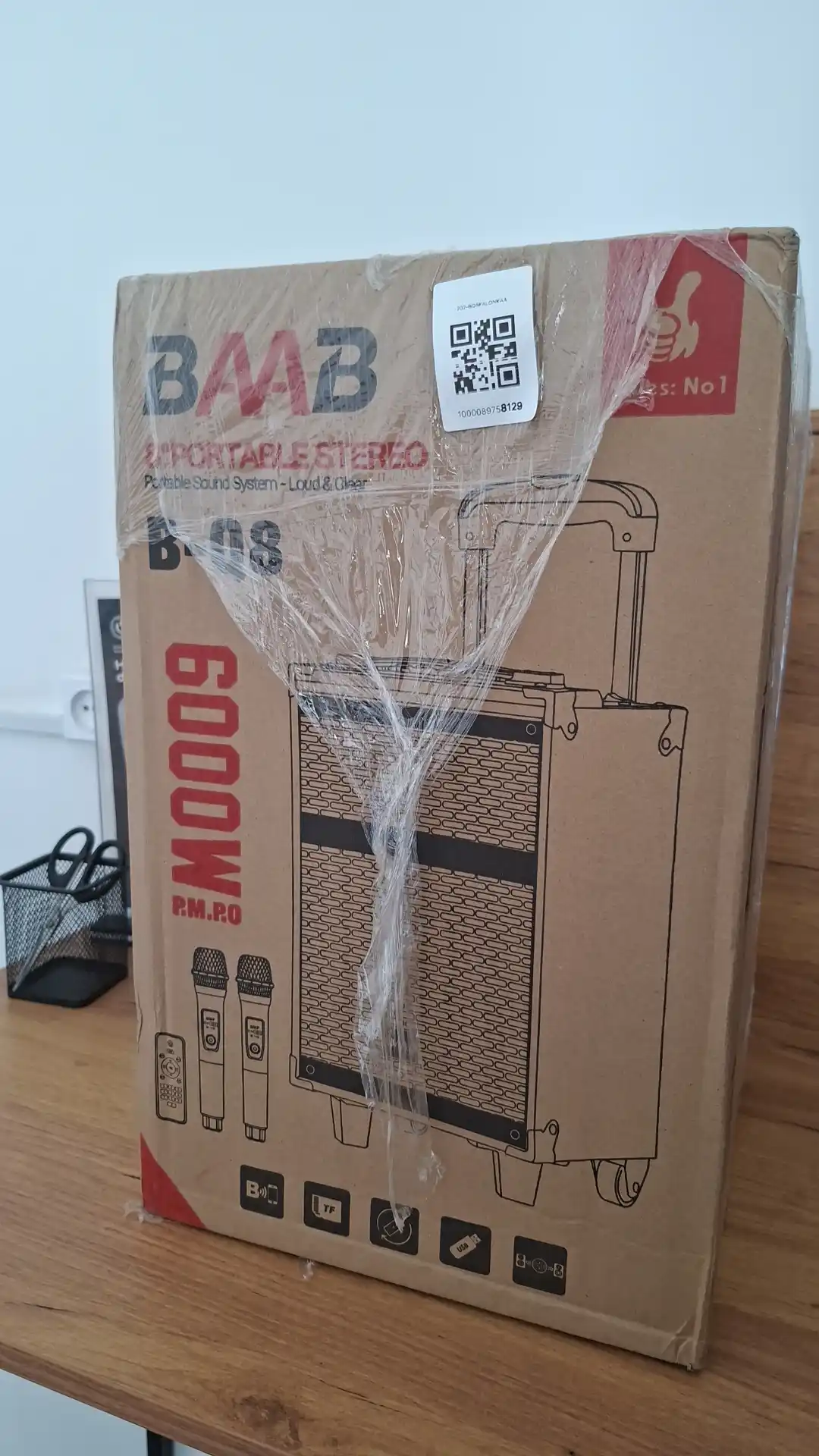 Портативная колонка BQ8 с Bluetooth, FM радио, микрофоном и пультом