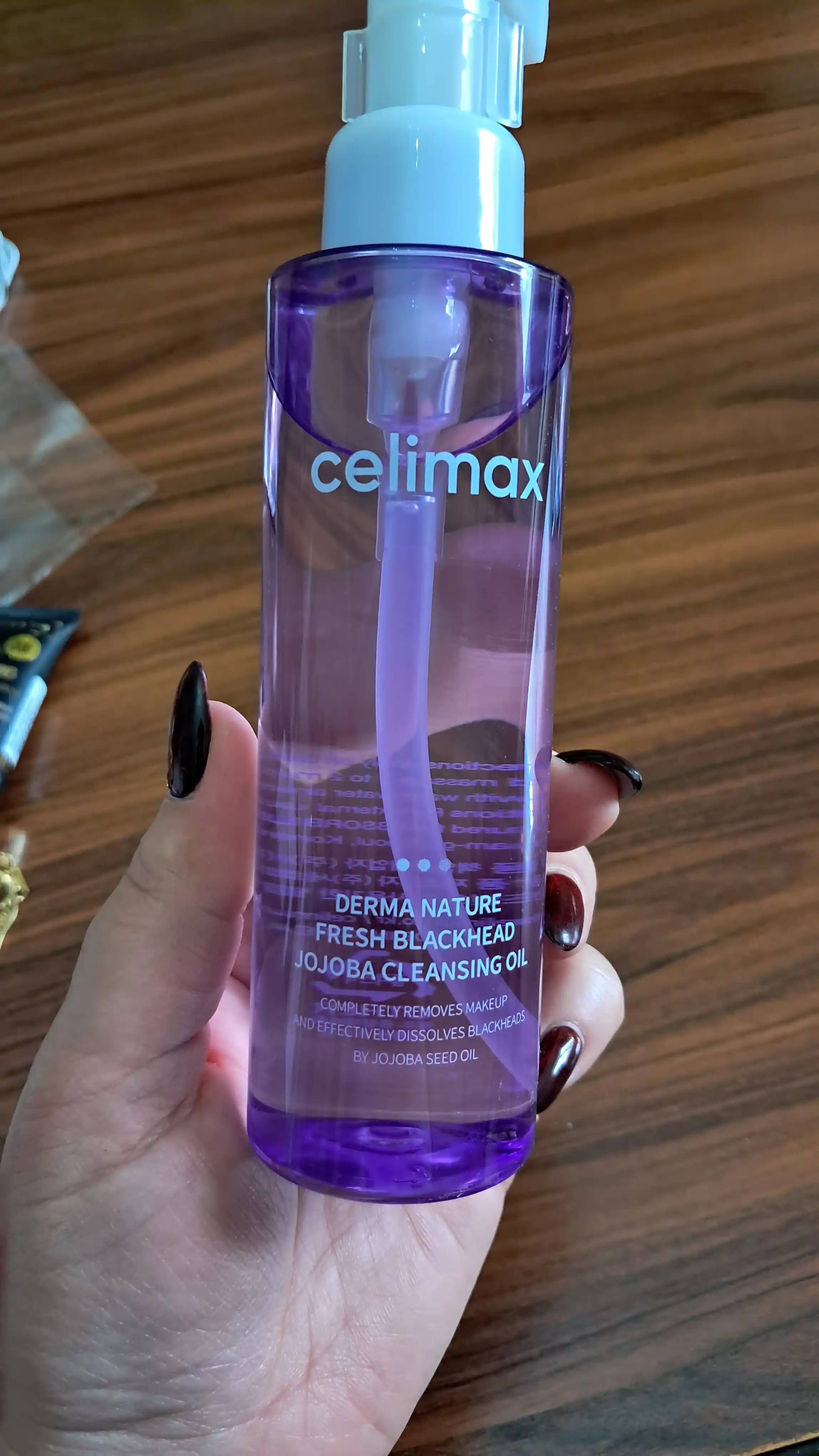Гидрофильное масло от чёрных точек Celimax Derma Nature Blackhead Jojoba 150 Cleansing Oil