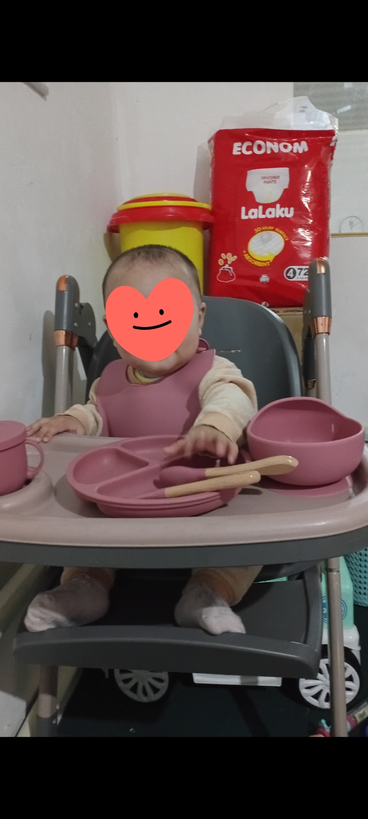 Silikon idish to'plami, вolalar uchun silikonli oziqlantirish idishlari, 6 anjom