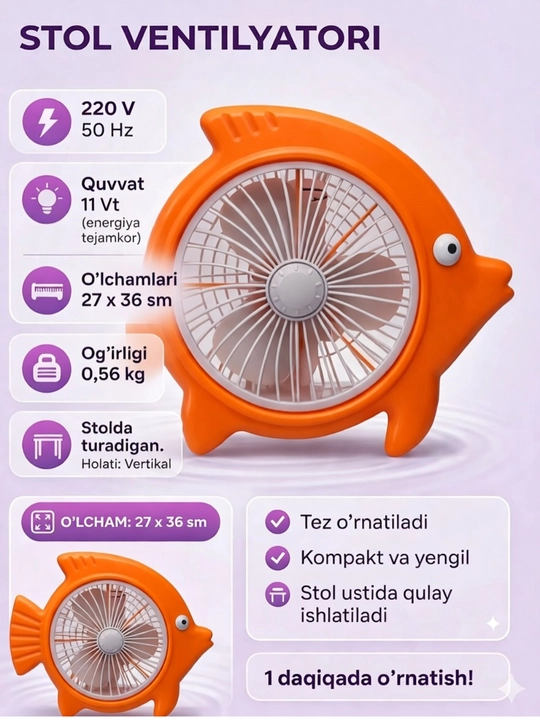 Ventilyator. Akalon. kichkina ventilyator. mini-ventilyator. stol ventilyatori