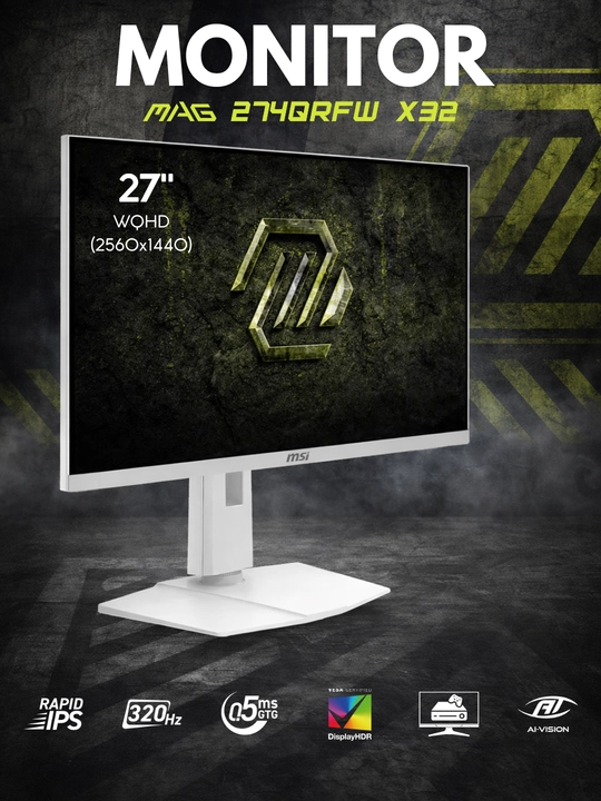 Игровой монитор MSI PRO 32",24",27",320Гц,180Гц, IPS, 1 мс,1920x1080,FHD,1 год гарантии - 