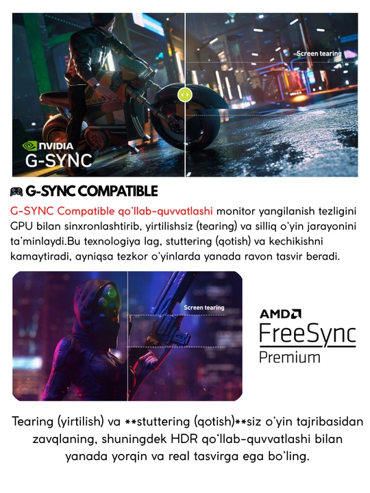 O`yin Monitor MSI PRO 32",24",27",320Hz,180Hz, IPS,1 MS, 1920 x 1080, FHD, 1 Yil Kafolat
