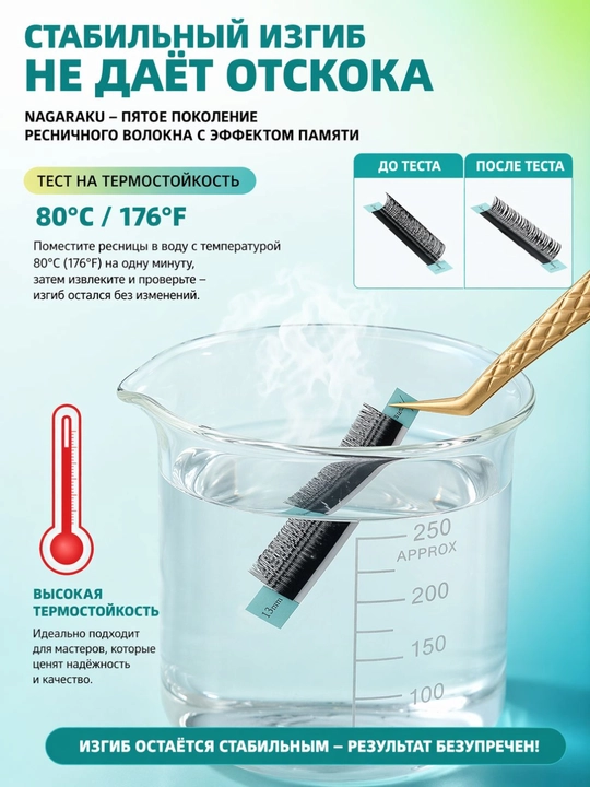 YY kipriklar NAGARAKU 0.07 C MIX 9–14 mm, tulki effekti, yumshoq va yengil