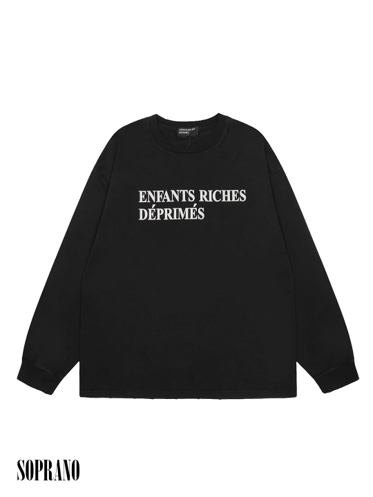 Erkaklar, ayollar va o‘smirlar uchun uzun yengli futbolkalar ERD (Enfants Riches Déprimés)
