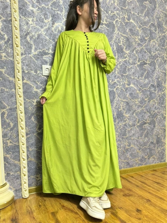 Hijobli ayollar ko‘ylagi, bahorgi ko‘ylak, abaya, 46 dan 54 gacha bo‘lgan o‘lchamlar - 