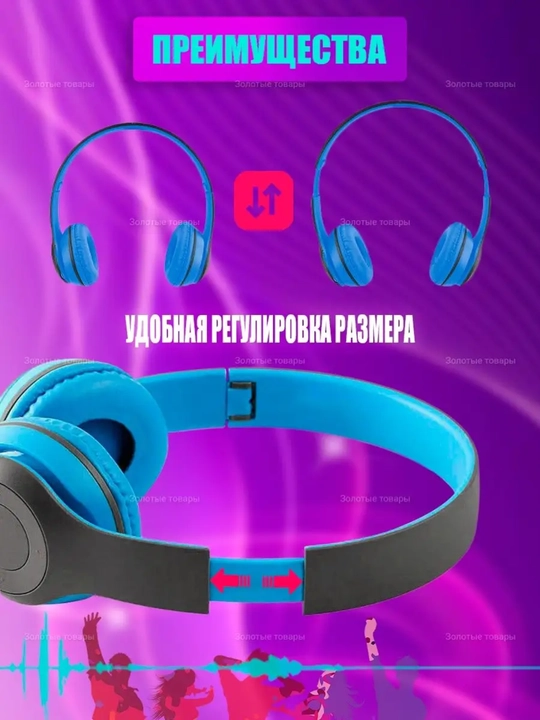 P47 simsiz Bluetooth quloqchinlari – kuchli ovoz, zamonaviy dizayn, qulaylik va ixchamlik