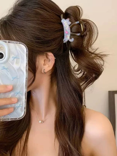 Заколка-краб для женщин, подходит для густых и тонких волос — MYHAIRR-ZGLKK-АЛЫЙ