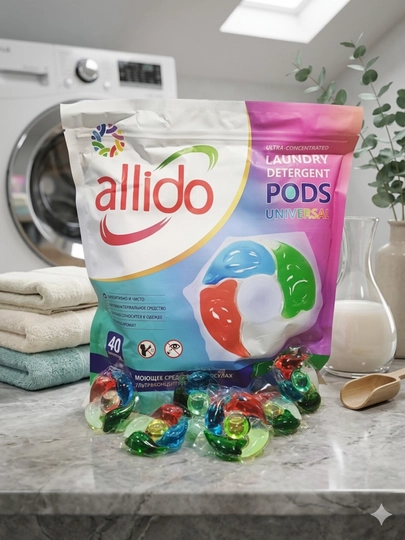 Капсулы для стирки, Allido, 40 капсул