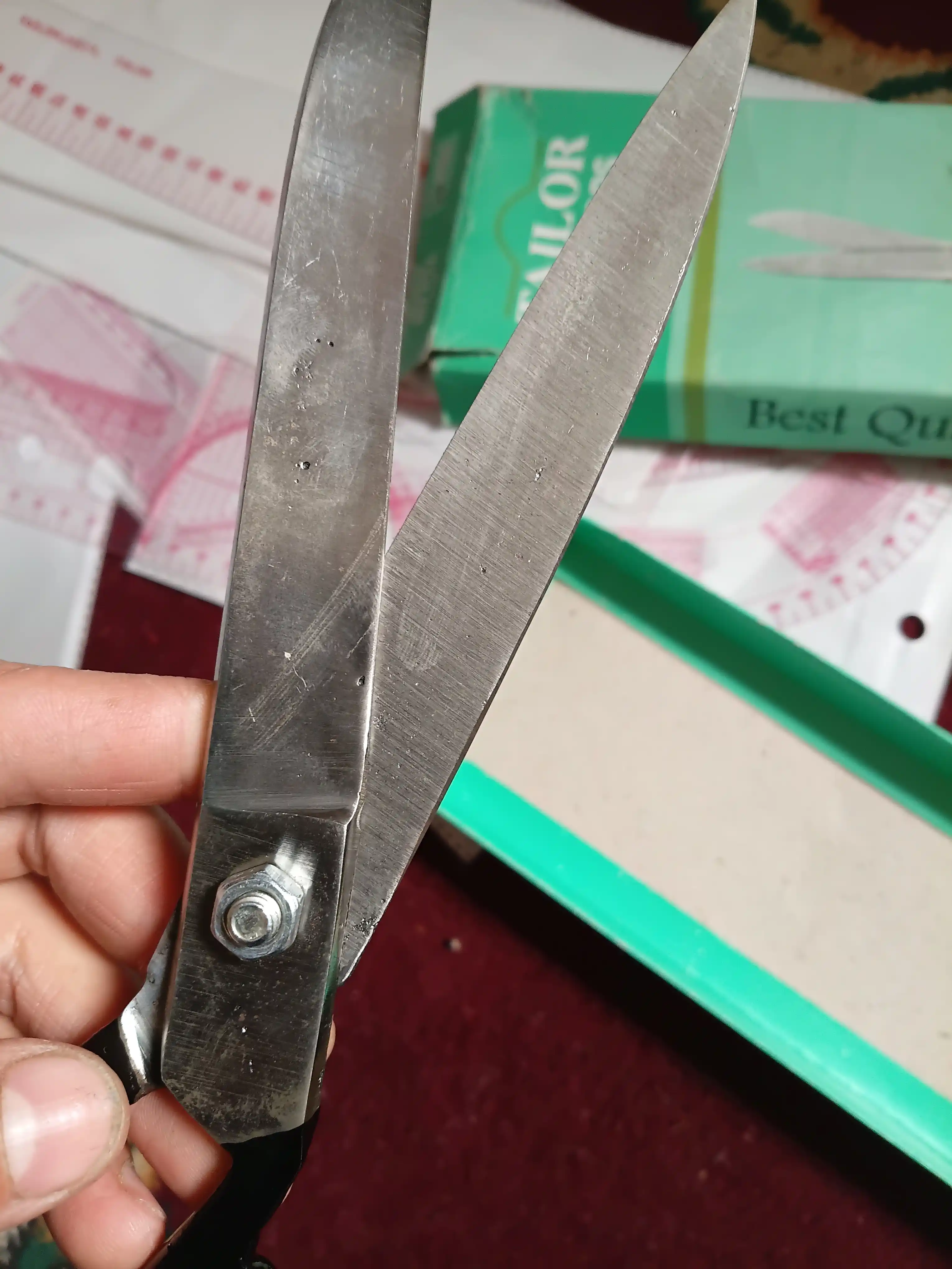 Portnovskiy metall qaychi 10" , 8", zanglamaydigan po‘latdan tikuvchilik uchun