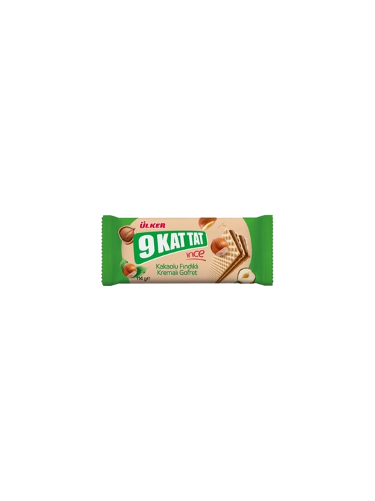 Вафли Ülker 9 Kat Tat İnce с какао и фундуком, 114 г - 