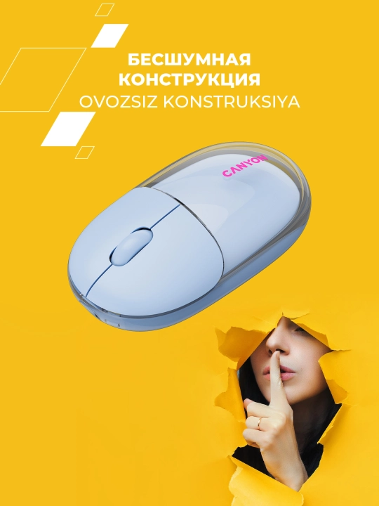 Simsiz sichqoncha Canyon OnClick 24, Bluetooth 2.4G, Type-C, qayta quvvatlanuvchi