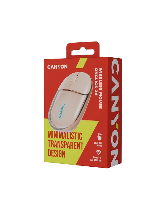 Simsiz sichqoncha Canyon OnClick 24, Bluetooth 2.4G, Type-C, qayta quvvatlanuvchi