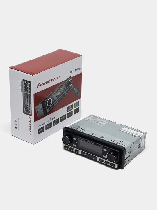 Автомагнитола Pioneer 2 пульта, CarPlay, Bluetooth, AUX, MP3, USB, FM-радио, Магнитофон