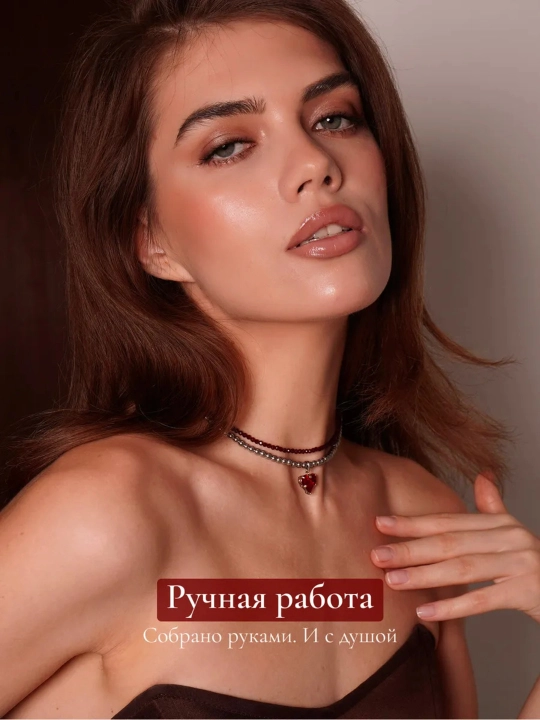 Elegant 4 tasi 1 da choker, ayollar nozik yurak zanjir taqinchoqlari, ayollar marjonlari