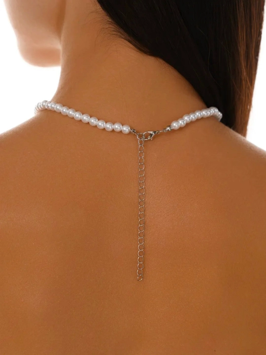 Elegant 4 tasi 1 da choker, ayollar nozik yurak zanjir taqinchoqlari, ayollar marjonlari