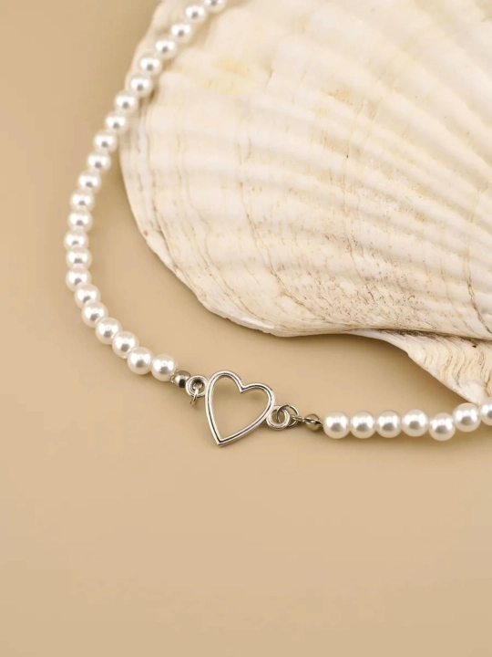 Elegant 4 tasi 1 da choker, ayollar nozik yurak zanjir taqinchoqlari, ayollar marjonlari