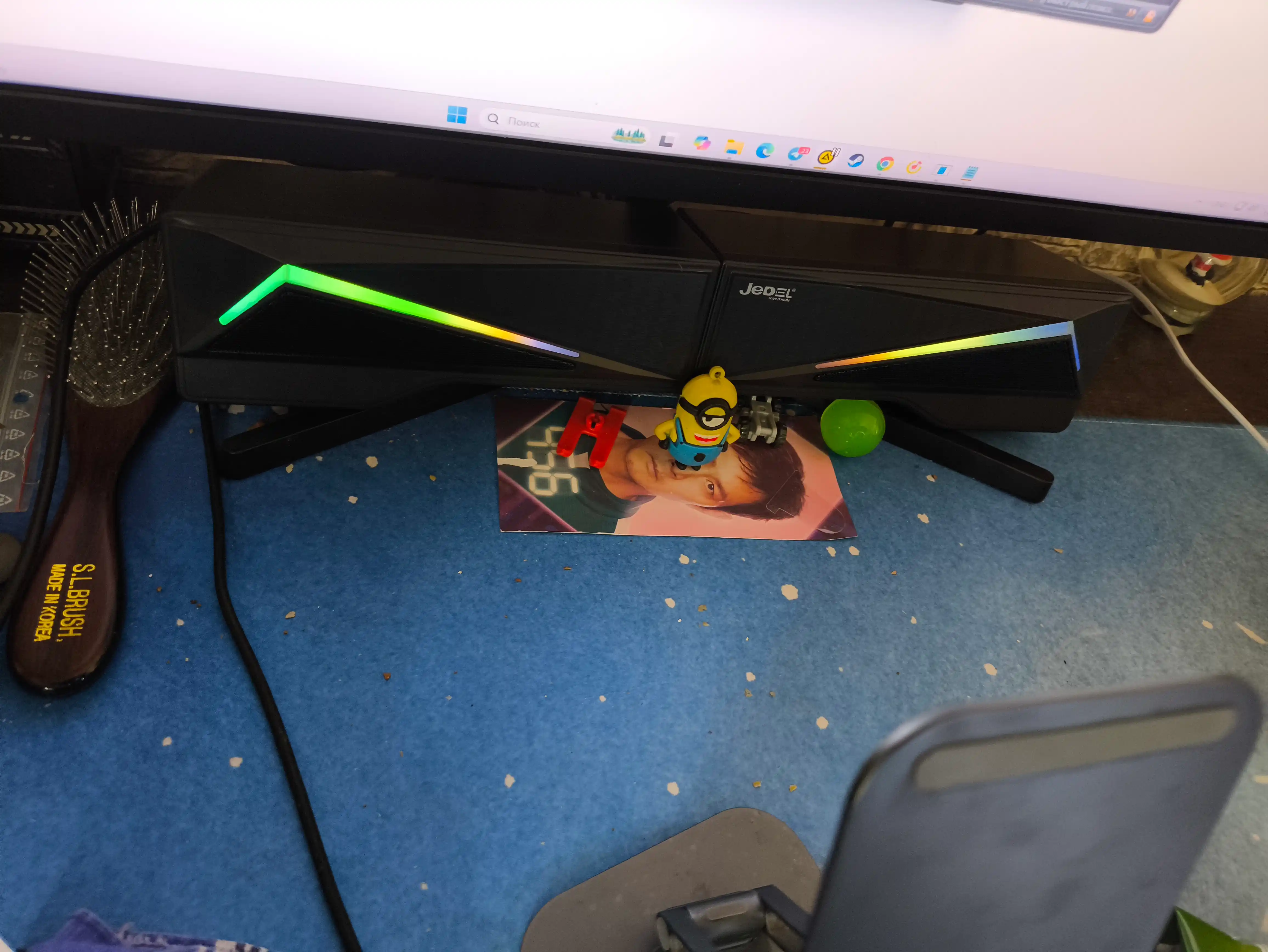 Проводная колонка для компьютера, саундбар с RGB подсветкой