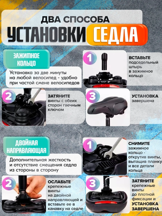 Qulay gelli velosiped egar - Keng velosiped o‘rindig‘i, amortizatsiya qiluvchi
