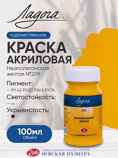 100мл, Акриловые краски Ладога, изумрудная, бирюзовая для росписи холста, стекла, дерева — KANSTUZ-LADOGABIRYUZ-ЛЗЕЛЕН