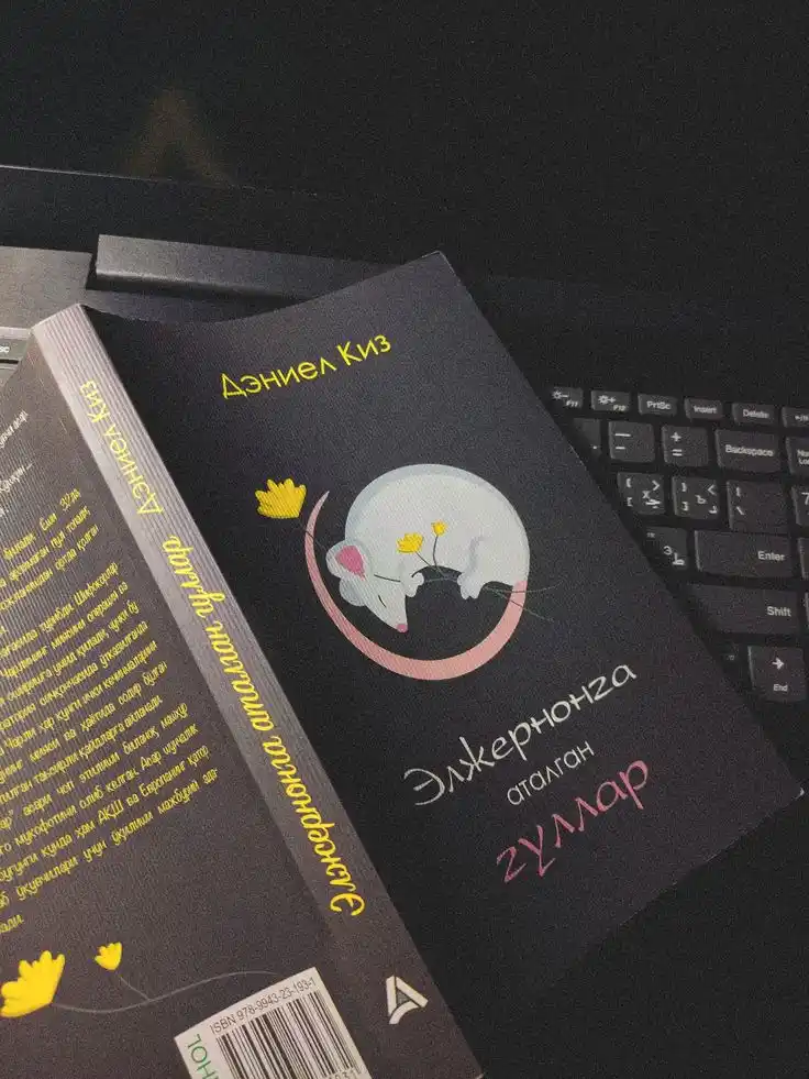 Книга Дэниел Киз Элжернонга аталган гуллар, Роман, Фантастика, Психологик драма