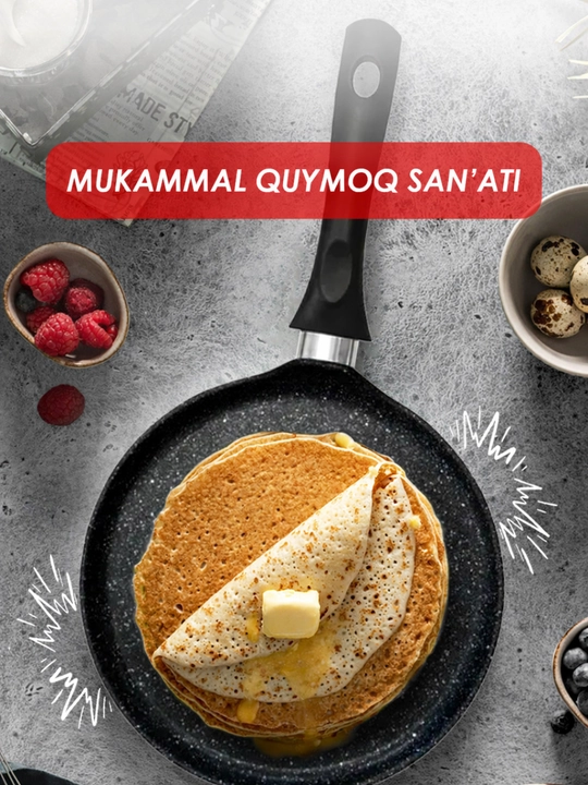 Tova bilinchik va aladi uchun, granitli yopishqoqlikka qarshi qoplama, 24  sm