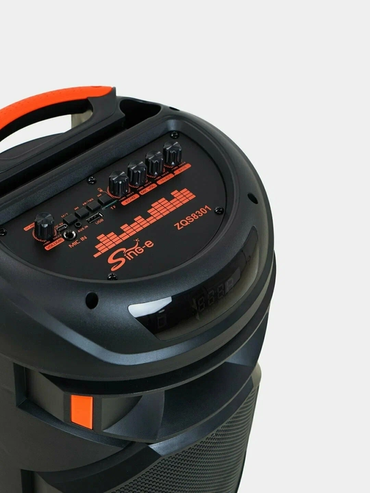 Караоке-колонка с беспроводным микрофоном, Bluetooth, RGB-подсветка, 90 см x 30 см - 