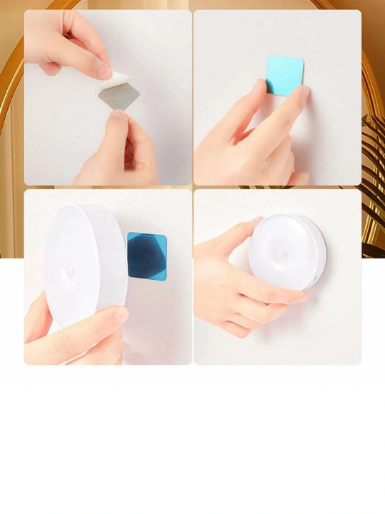 Harakat sensorli LED tungi chiroq, Type-C, 6 Vt, 500 mA/soat quvvatga ega, akkumulyatorli