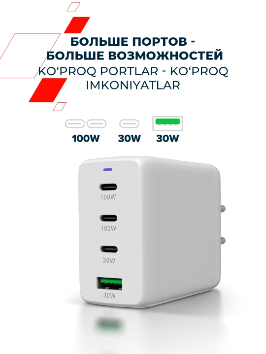 Canyon OnCharge 100Vt, 140Vt, GaN, Type C, PD quvvatlagich, tez quvvatlash