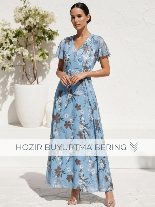 Ayollar uchun kundalik shifon ko‘ylagi – ELLY FASHION