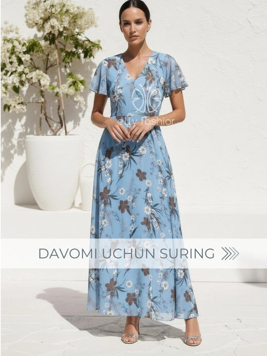 Ayollar uchun kundalik shifon ko‘ylagi – ELLY FASHION