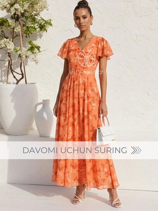 Ayollar uchun kundalik shifon ko‘ylagi – ELLY FASHION