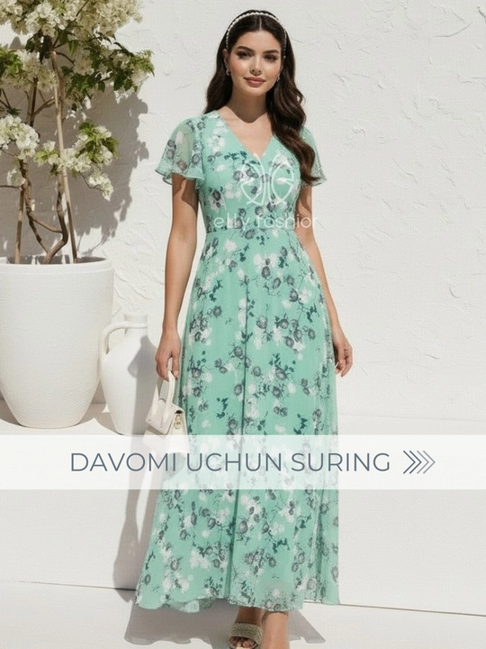 Ayollar uchun kundalik shifon ko‘ylagi – ELLY FASHION