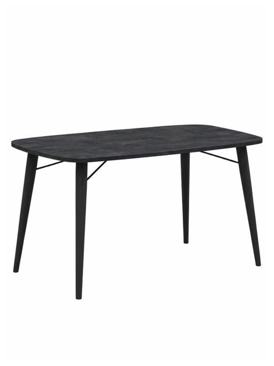 AIKO Geneva oshxona stoli, 6 kishilik, ovqatlanish stoli, metall karkas, 120 x 80 sm