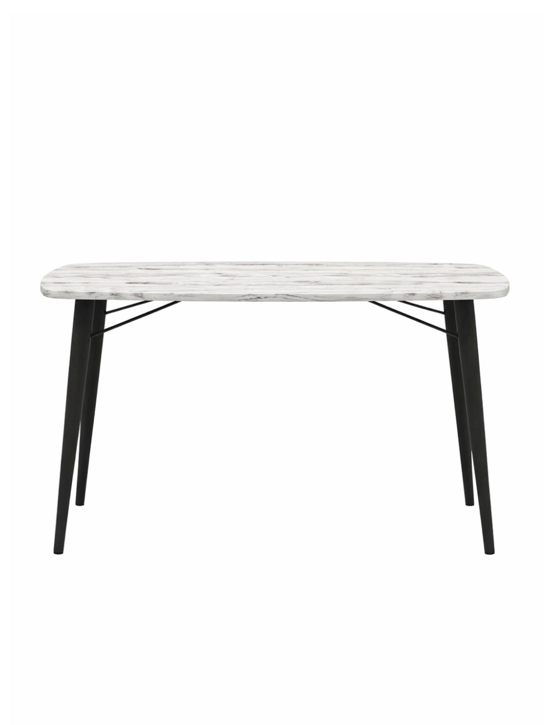 AIKO Geneva oshxona stoli, 6 kishilik, ovqatlanish stoli, metall karkas, 120 x 80 sm