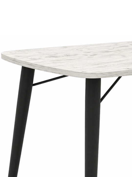 AIKO Geneva oshxona stoli, 6 kishilik, ovqatlanish stoli, metall karkas, 120 x 80 sm