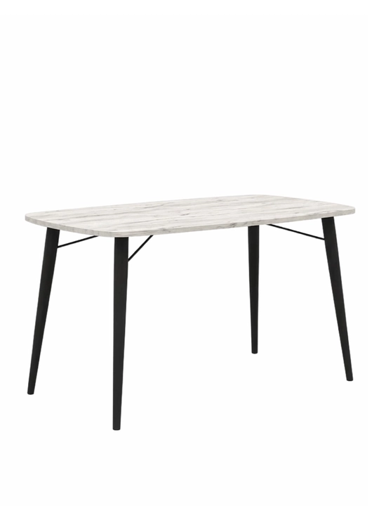 AIKO Geneva oshxona stoli, 6 kishilik, ovqatlanish stoli, metall karkas, 120 x 80 sm
