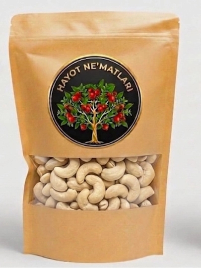 Hayot Ne`matlari Премиальные орехи кешью – натуральный вкус и полезный перекус 200 гр — HAYOTOK-KEESHUUUMEVAA