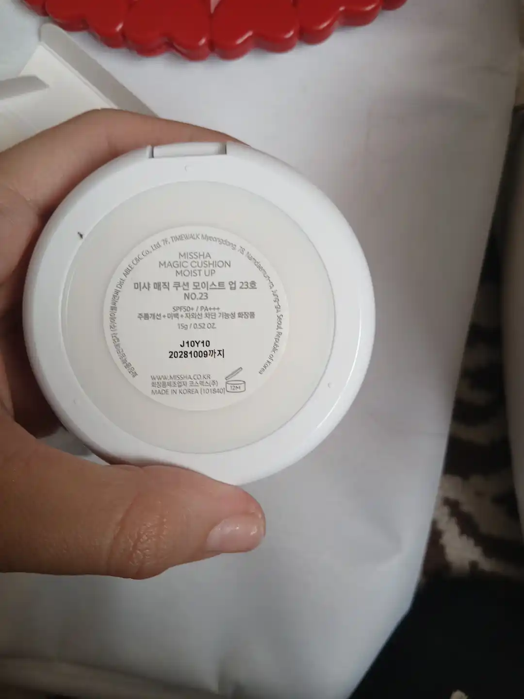 Namlovchi tonal yostiqcha Missha Magic Cushion Moist Up SPF50+ PA+++