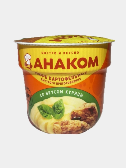 Пюре картофельное б/п со вкусом курицы в стакане 40 г АНАКОМ — ADG-000183
